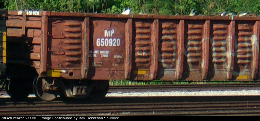 MP 650920, detail of car number